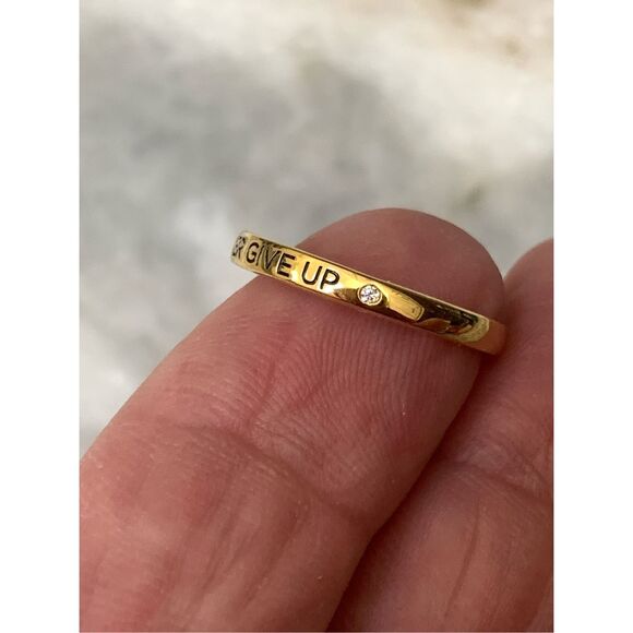 .925 Sterling Silver Rose Gold Ring #inspirational - Picture 2 of 7